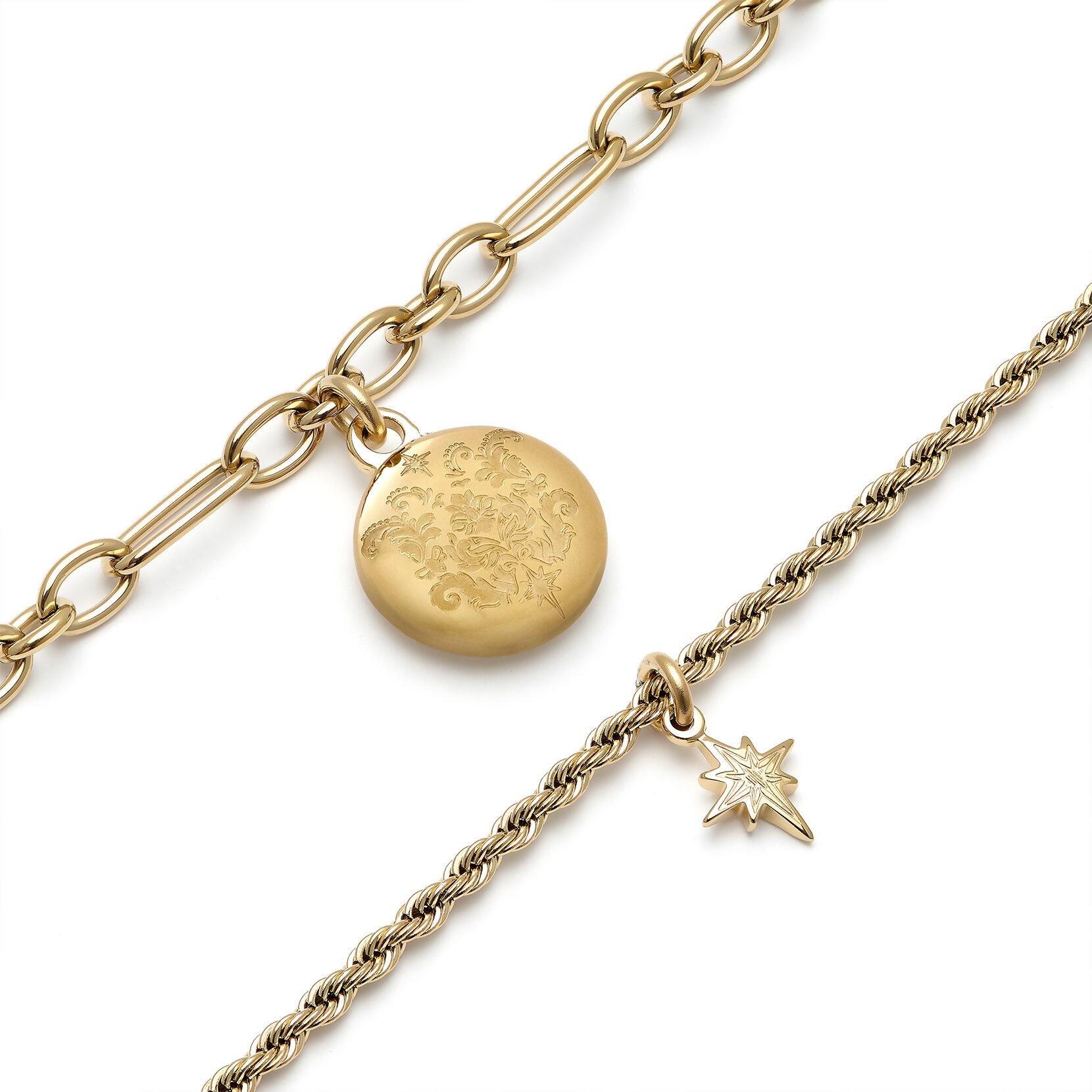 Ever Stacked Gold Plated Multi-Chain Bracelet