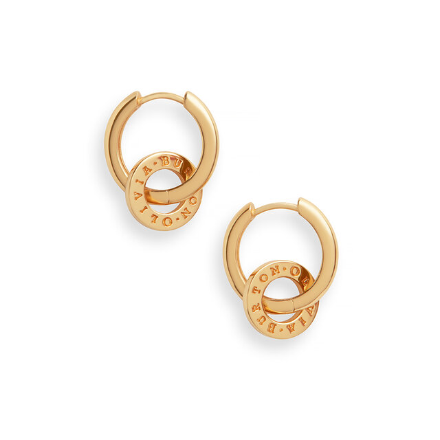 Gold Interlink Huggie Hoops