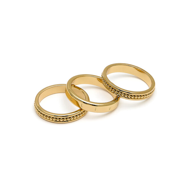 Ever Stacked Gold Plated Rings S