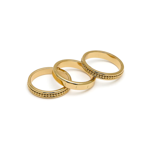 Ever Stacked Gold Plated Rings L