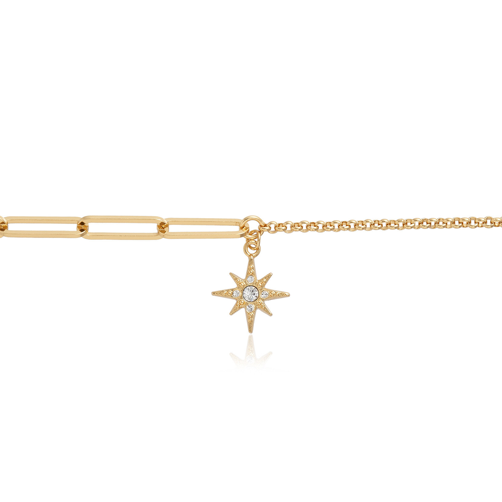 Bracelet or dépareillé étoile polaire Celestial