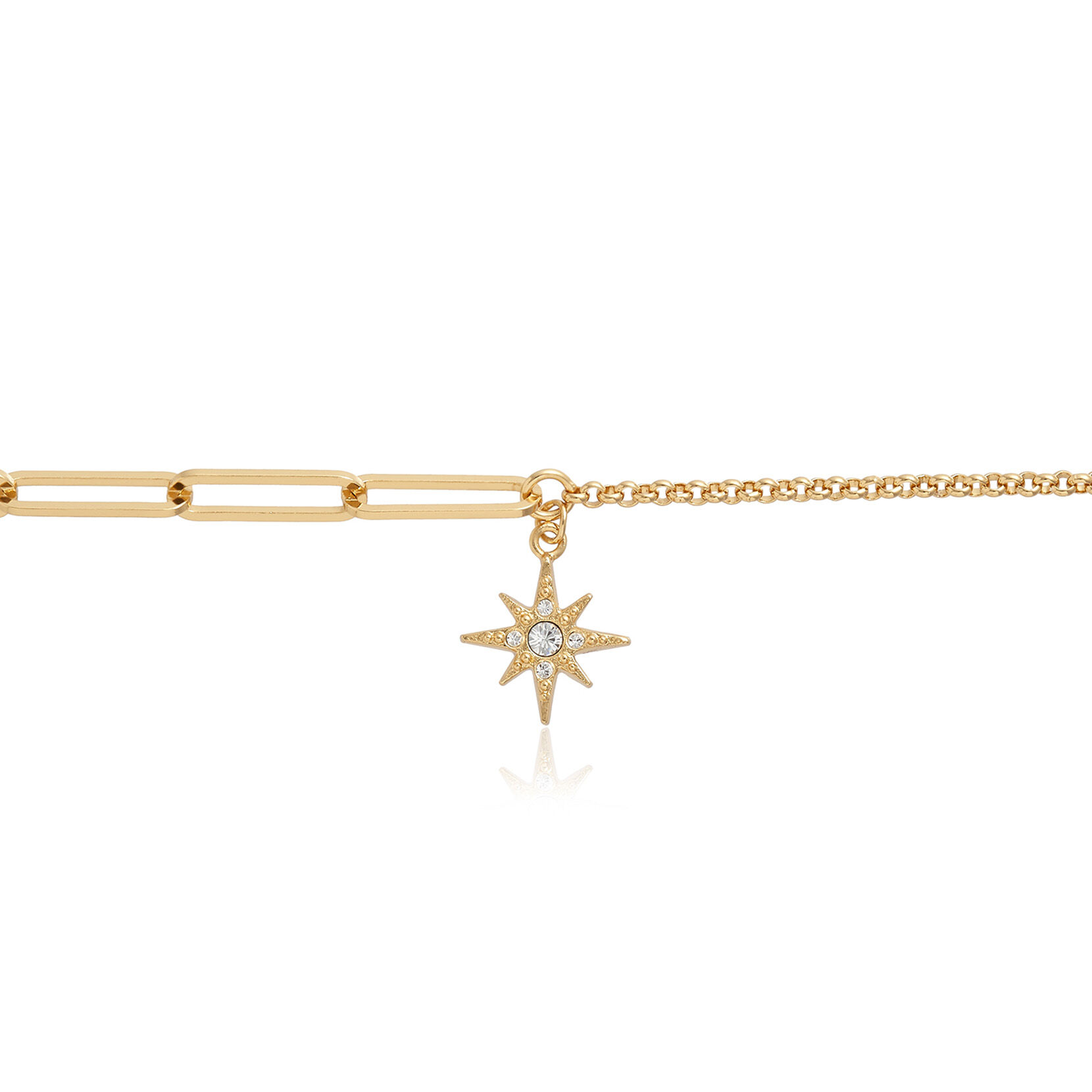 Celestial Gold North Star Mismatch Bracelet