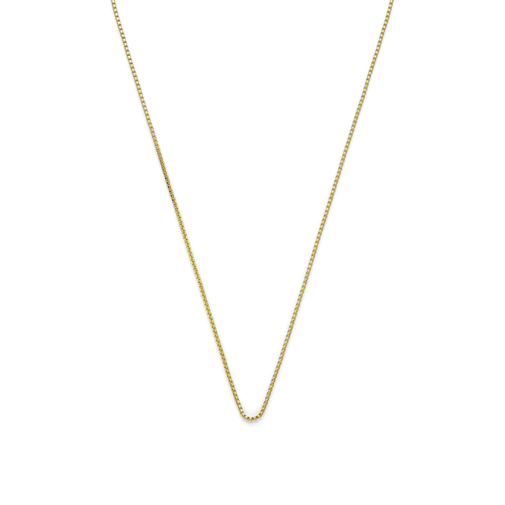 Venetian Gold Plated Box Chain Necklace