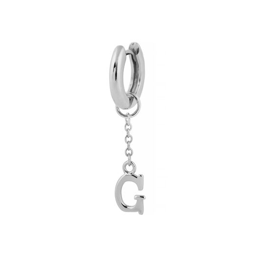 G Huggie Charm Silver