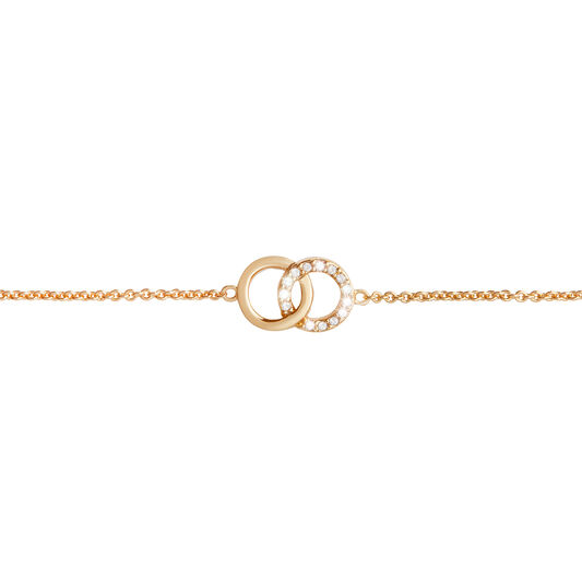 Bejewelled Interlink Chain Bracelet Gold
