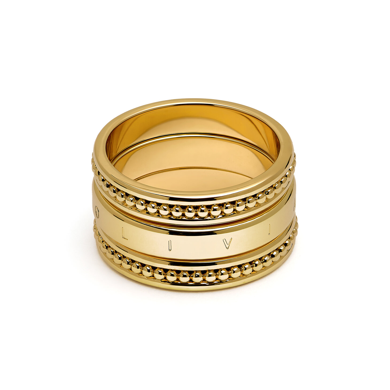 Parure de Bagues Ever Stacked Plaqué Or L