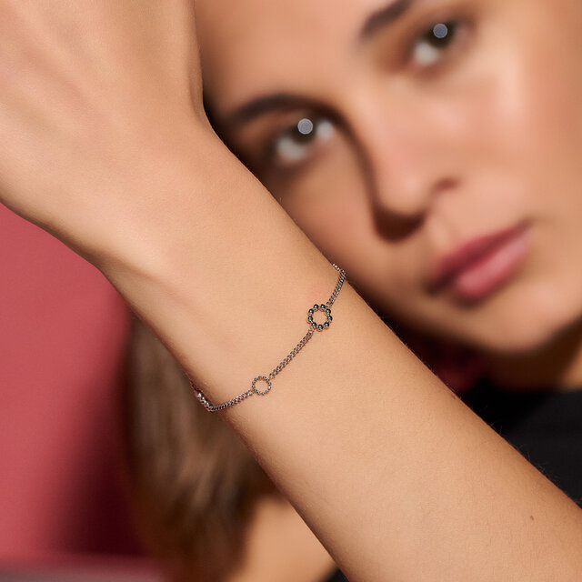 Vintage Bead Silver Bracelet