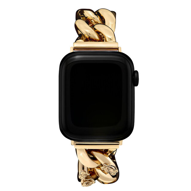 Bracelet or à maillons Floral