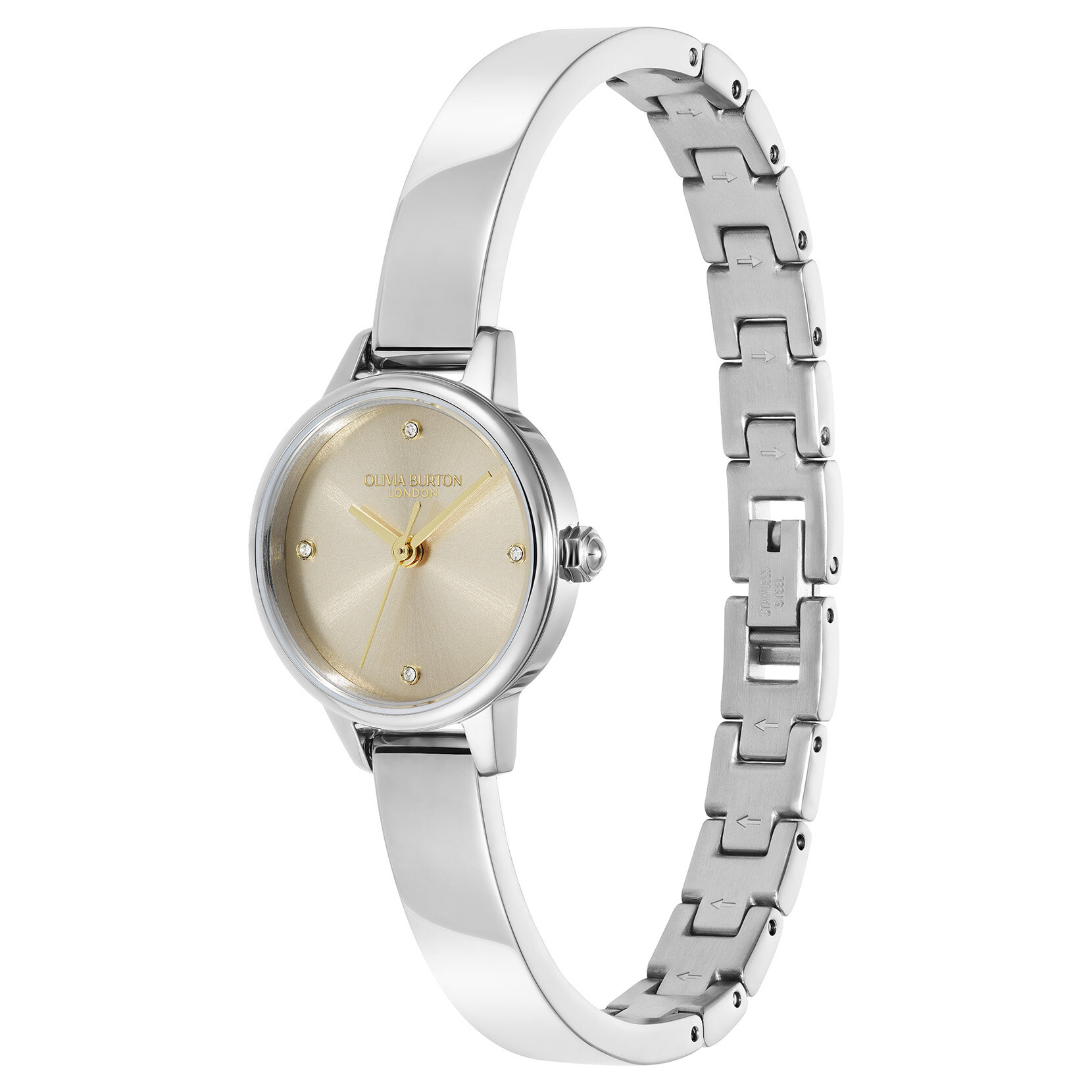 23mm Mini Champagne & Silver Bangle Watch