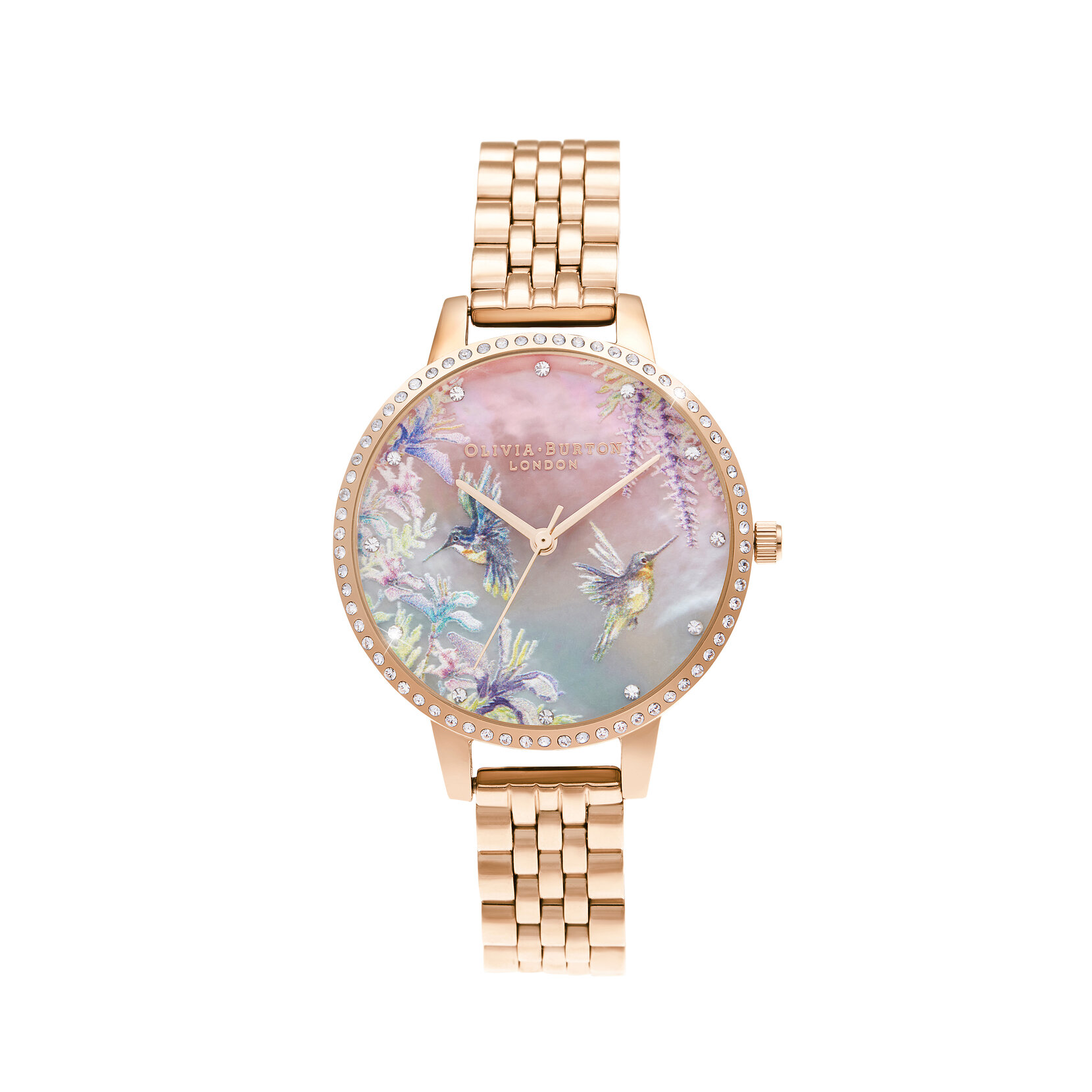 Sparkle Hummingbird et bracelet or rose