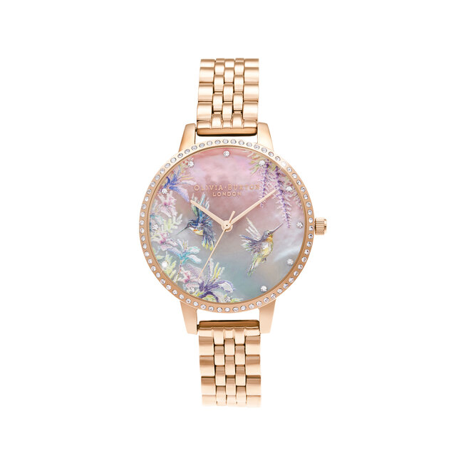 Sparkle Hummingbird et bracelet or rose