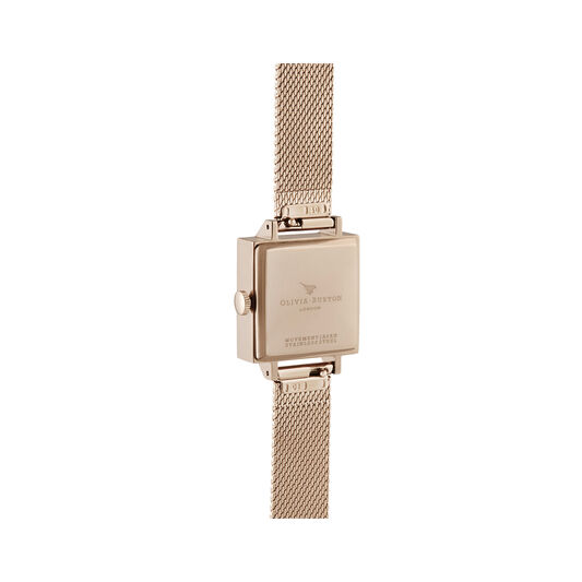 3D Bee Square Dial Blush Sunray & Pale Rose Gold