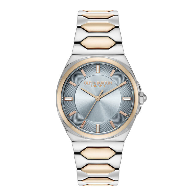 Bracelet de Montre Lustre 34mm Bleu Craie & Bicolore