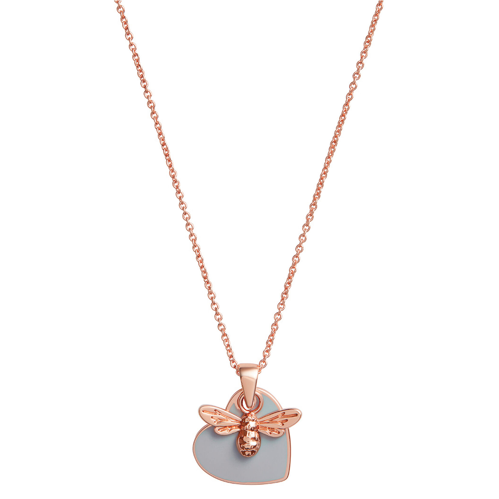 You Have My Heart Necklace Grey & Rose Gold