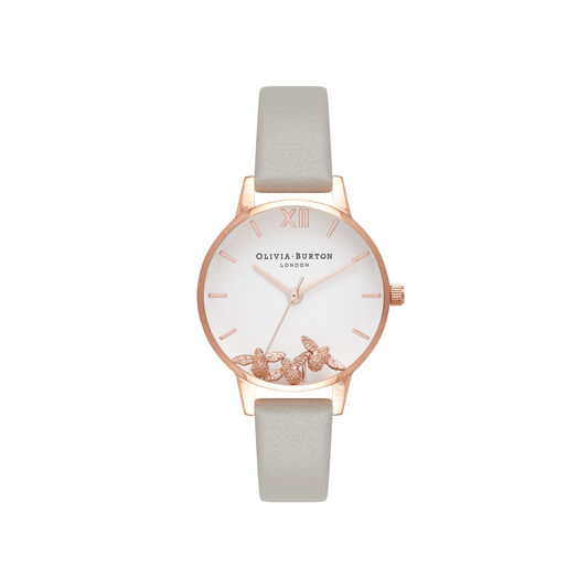Busy Bees Grey & Rose Gold Watch