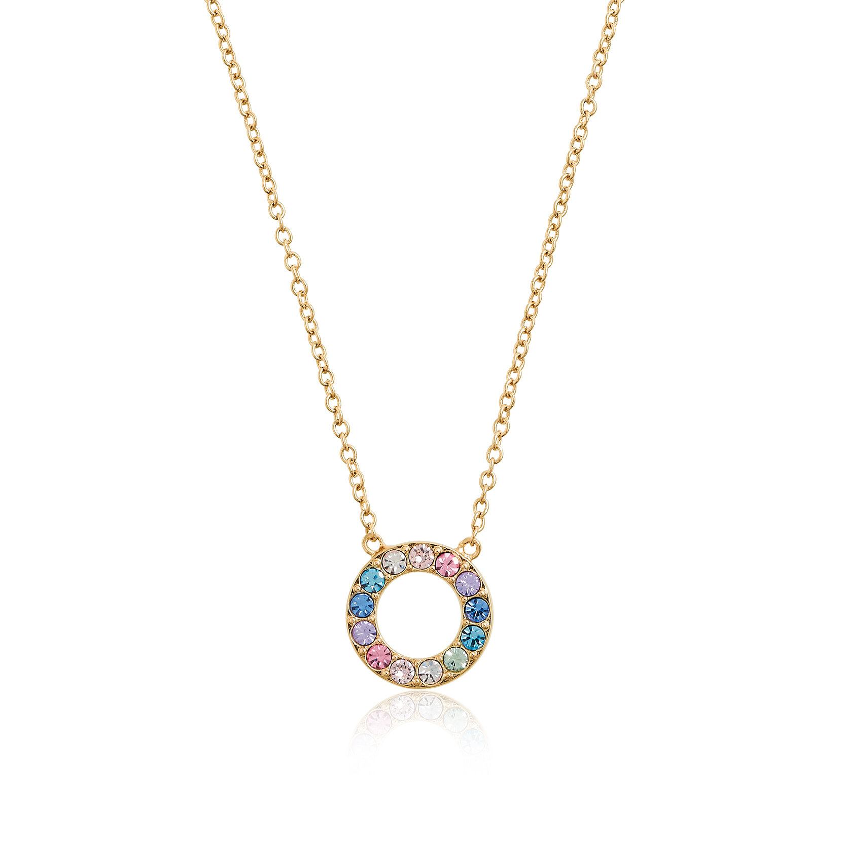 Gold Rainbow Halo Necklace