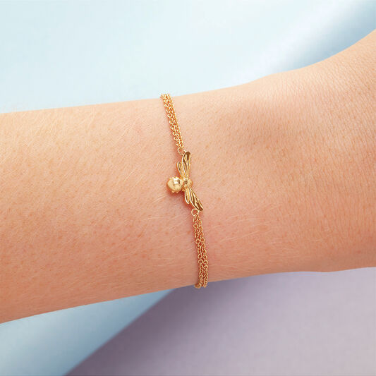 Lucky Bee Chain Bracelet Gold