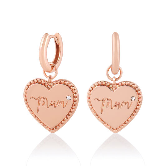 Made for Mum Huggie Hoops Rose Gold