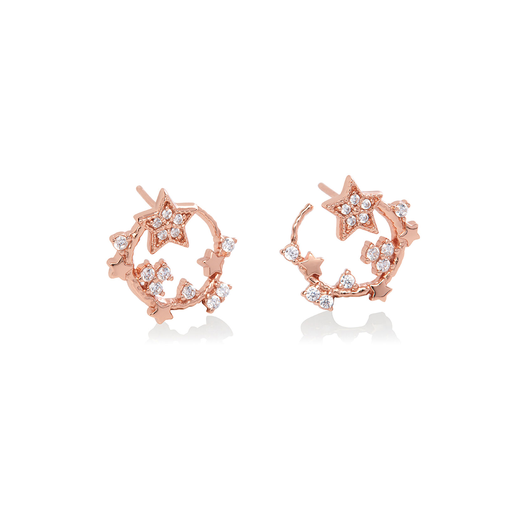 Celestial Rose Gold Star Earrings