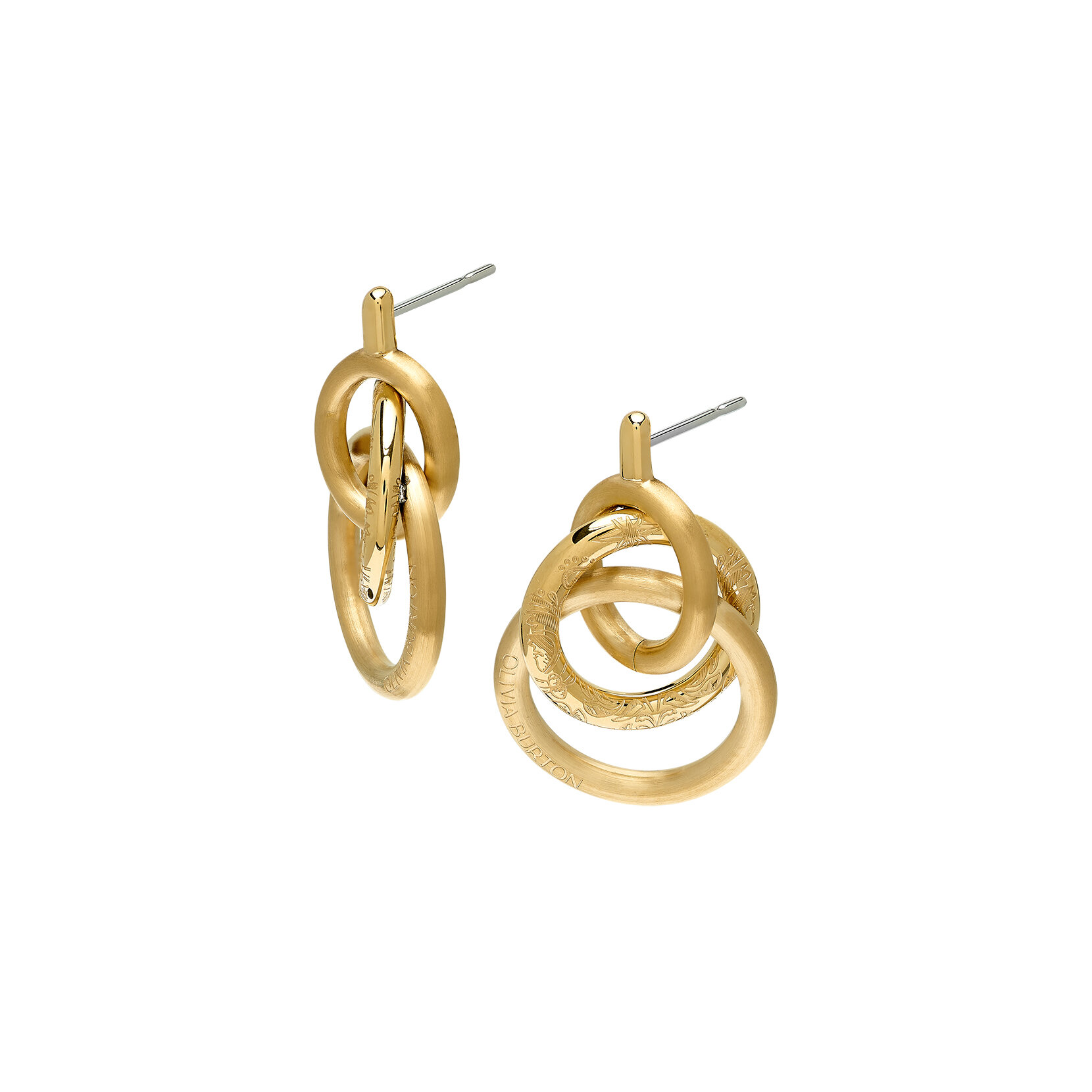 Boucles d'Oreilles Entrelacées Plaqué Or