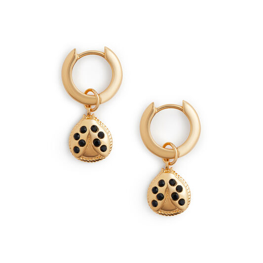 Ladybird Huggie Hoops Gold