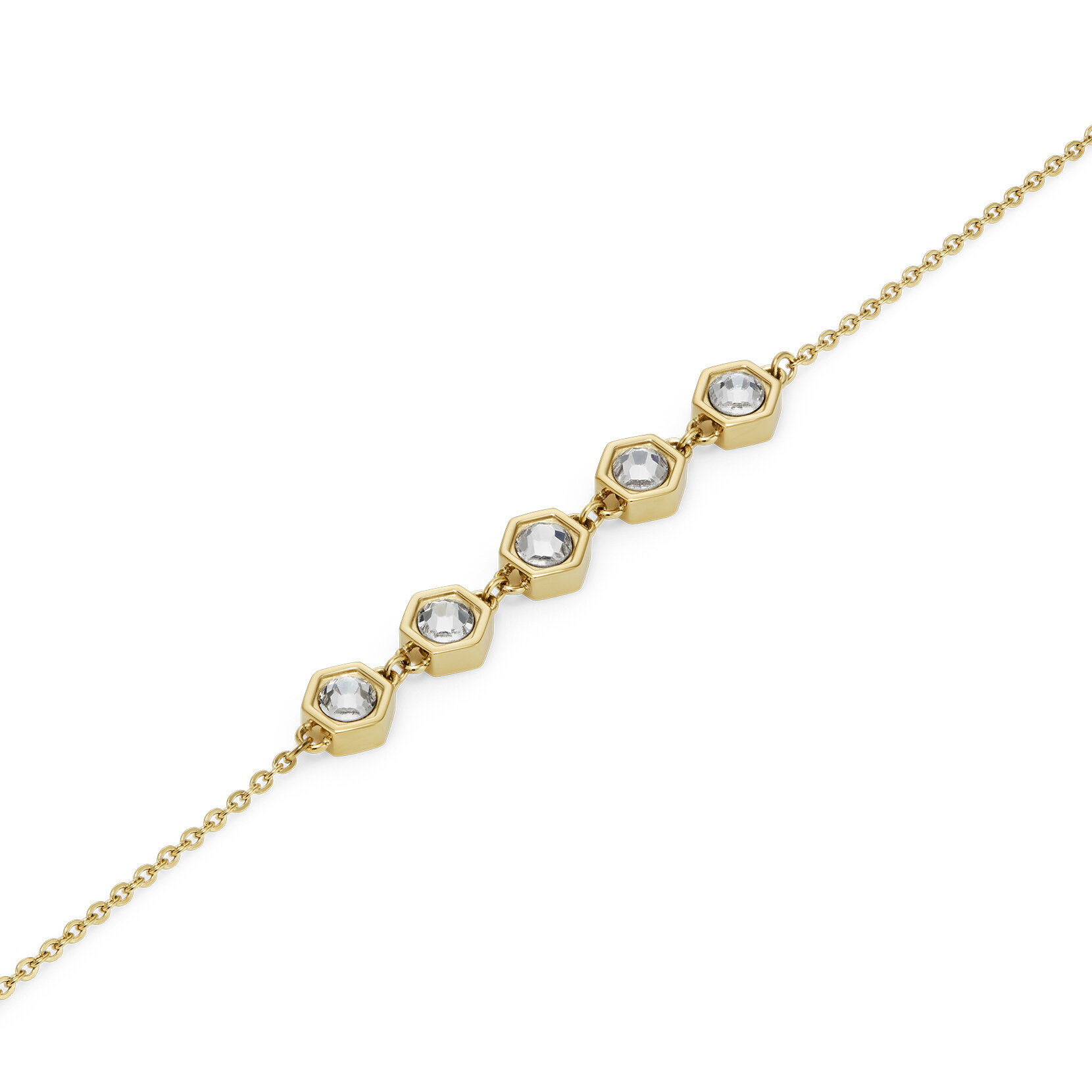 Bracelet Superposition Ever Stacked Cristal Honeycomb Plaqué Or