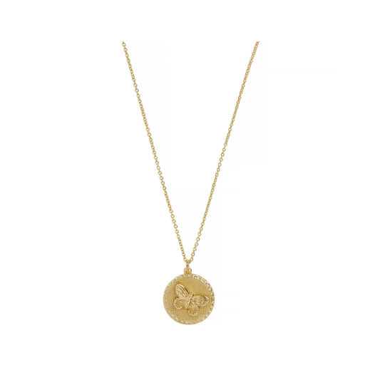 3D Butterfly Gold Necklace