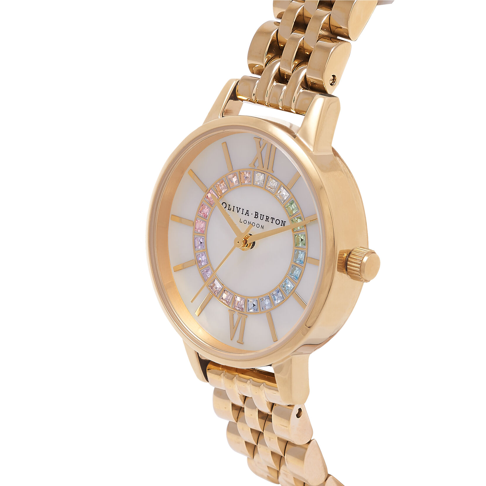 Wonderland 30mm White & Gold Bracelet Watch
