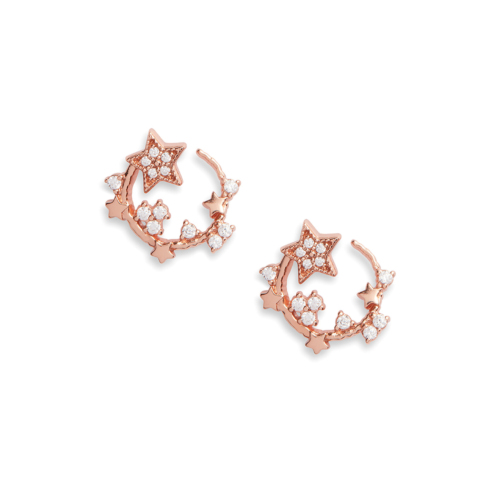 Rose Gold Star Earrings
