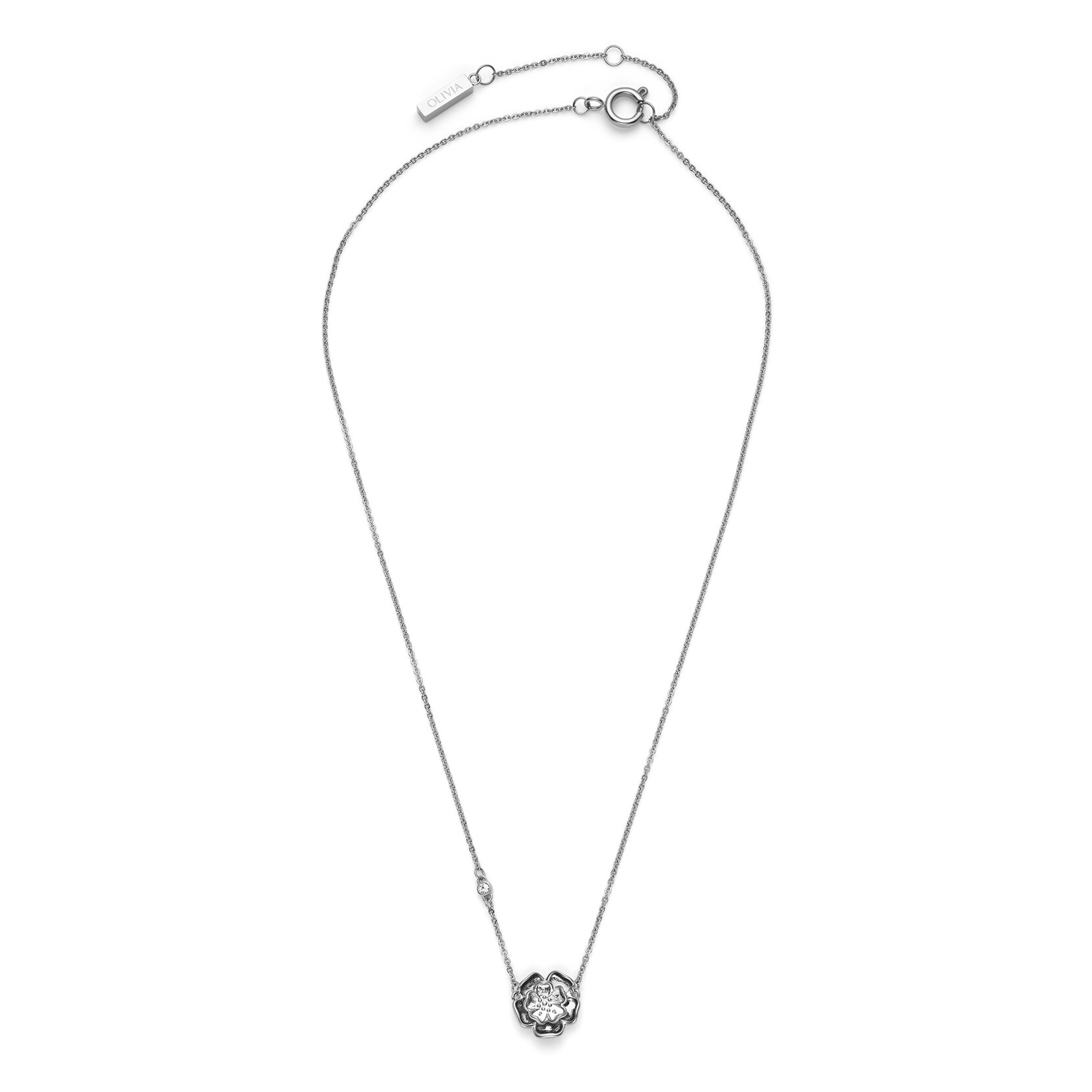 Collier pendentif Tudor Rose Argent