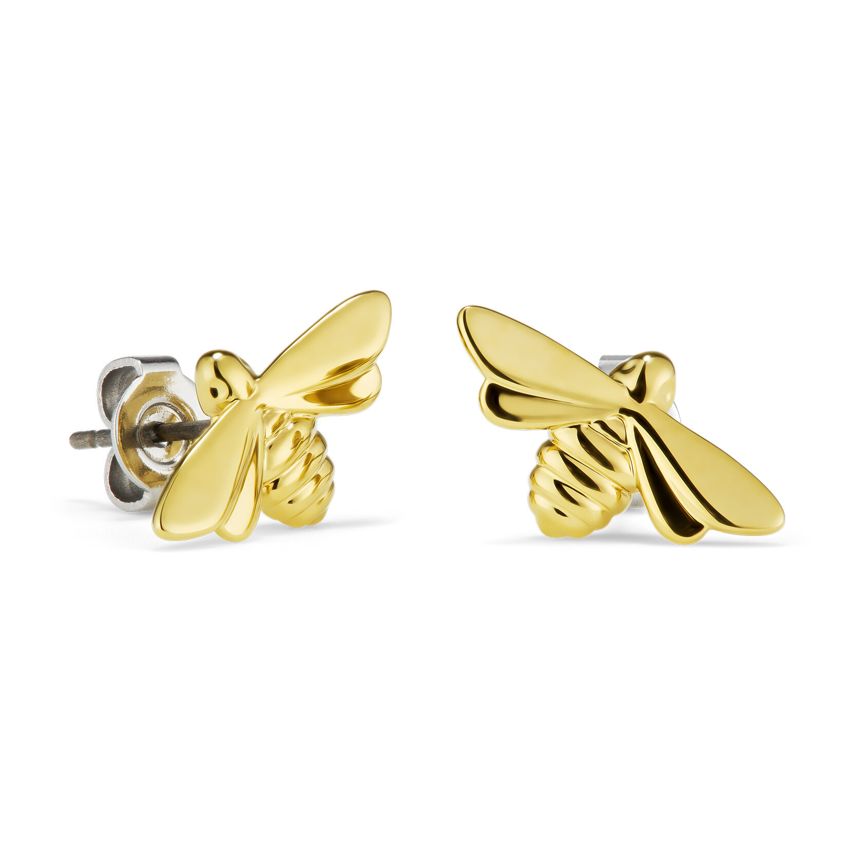 Honey Bee Gold Plated Stud Earrings
