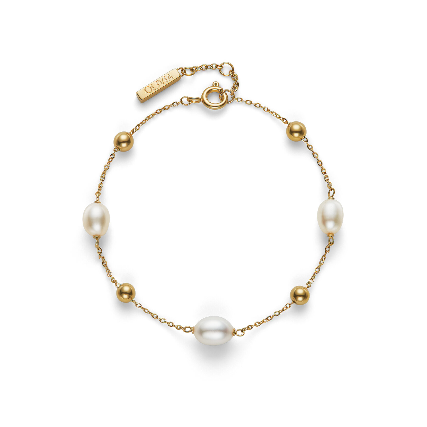 By The Sea Pearl Gold Plated Bracelet
