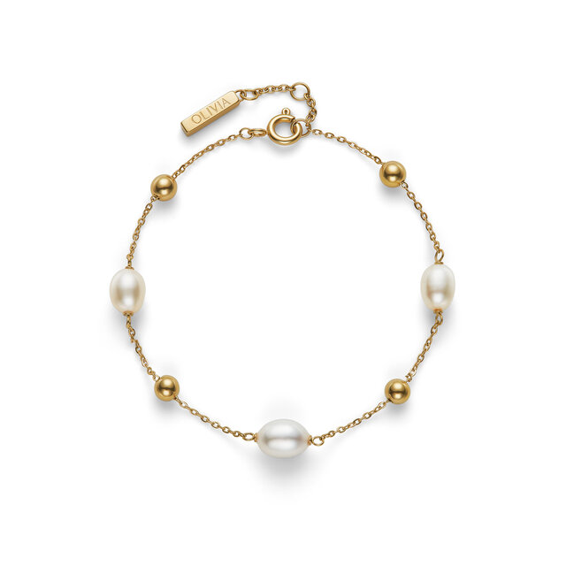 By The Sea Pearl Gold Plated Bracelet