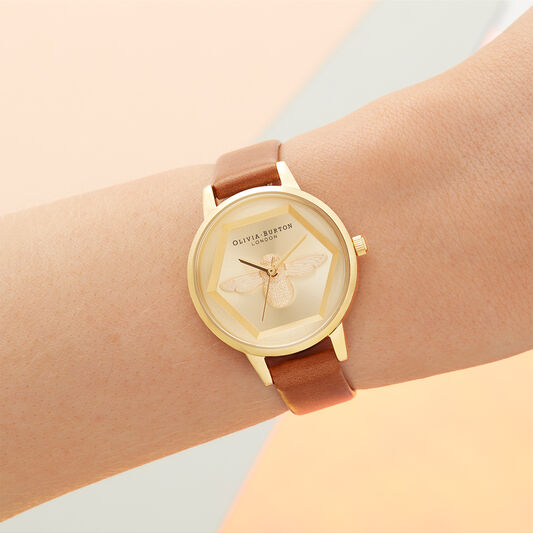 Charity Bee Watch Vegan Honey Tan & Gold