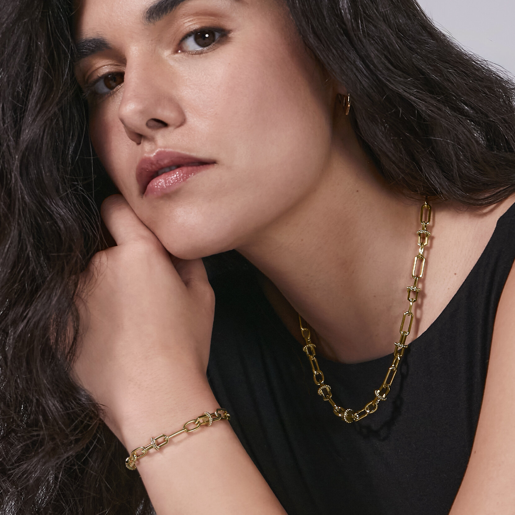 Mini Anchor Link Gold Plated Bracelet