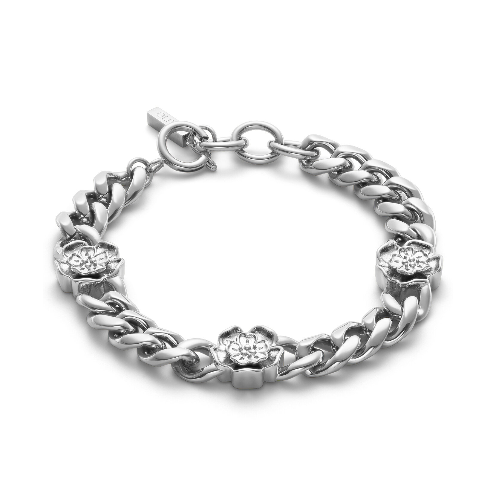 Bracelet Tudor avec Chaîne à Maillons Argent Rosé