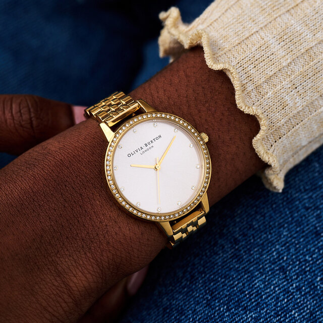 34mm Champagne & Gold Bracelet Watch