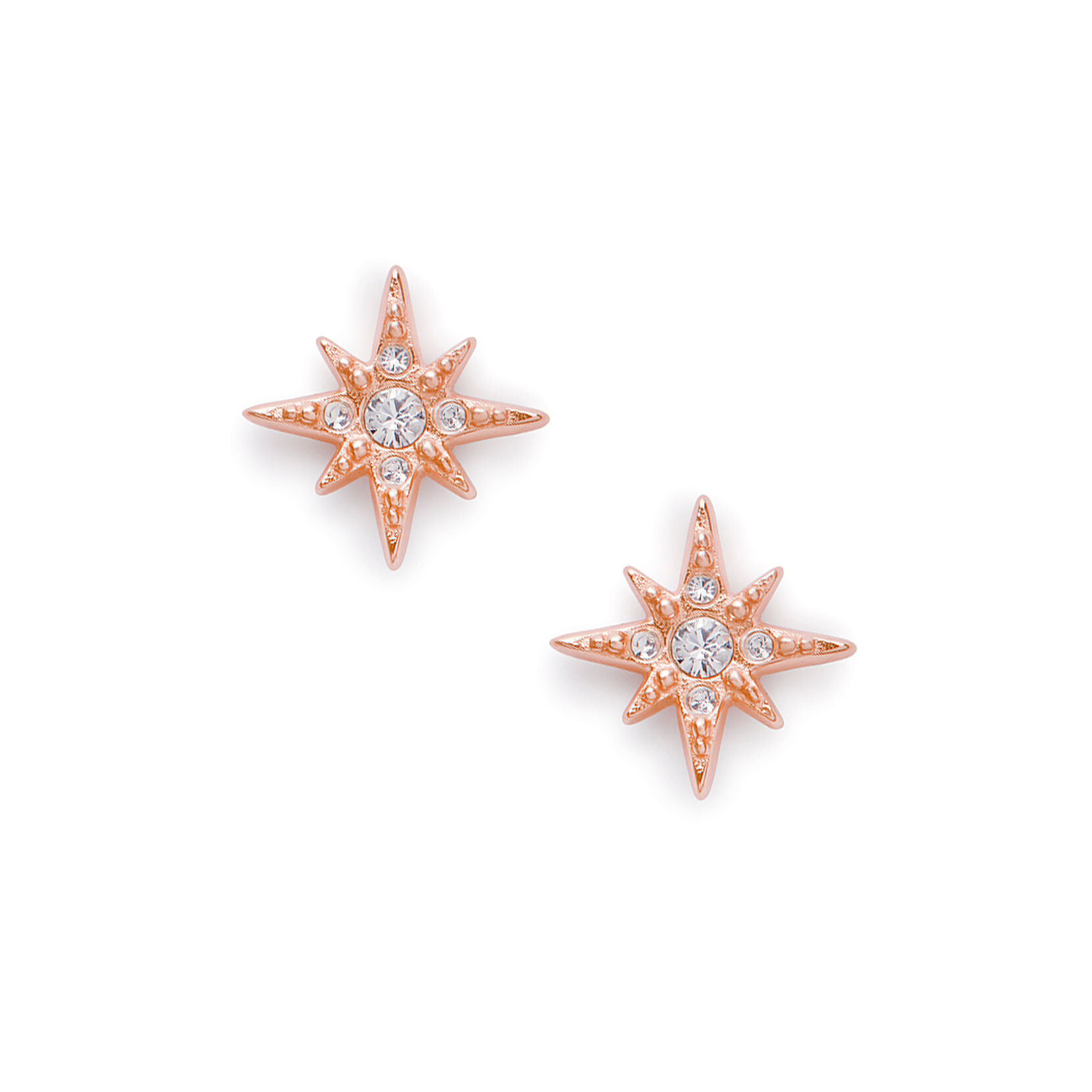 North Star Rose Gold Stud Earrings Olivia Burton London