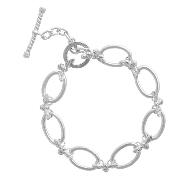 Silver Bee Chunky Bracelet
