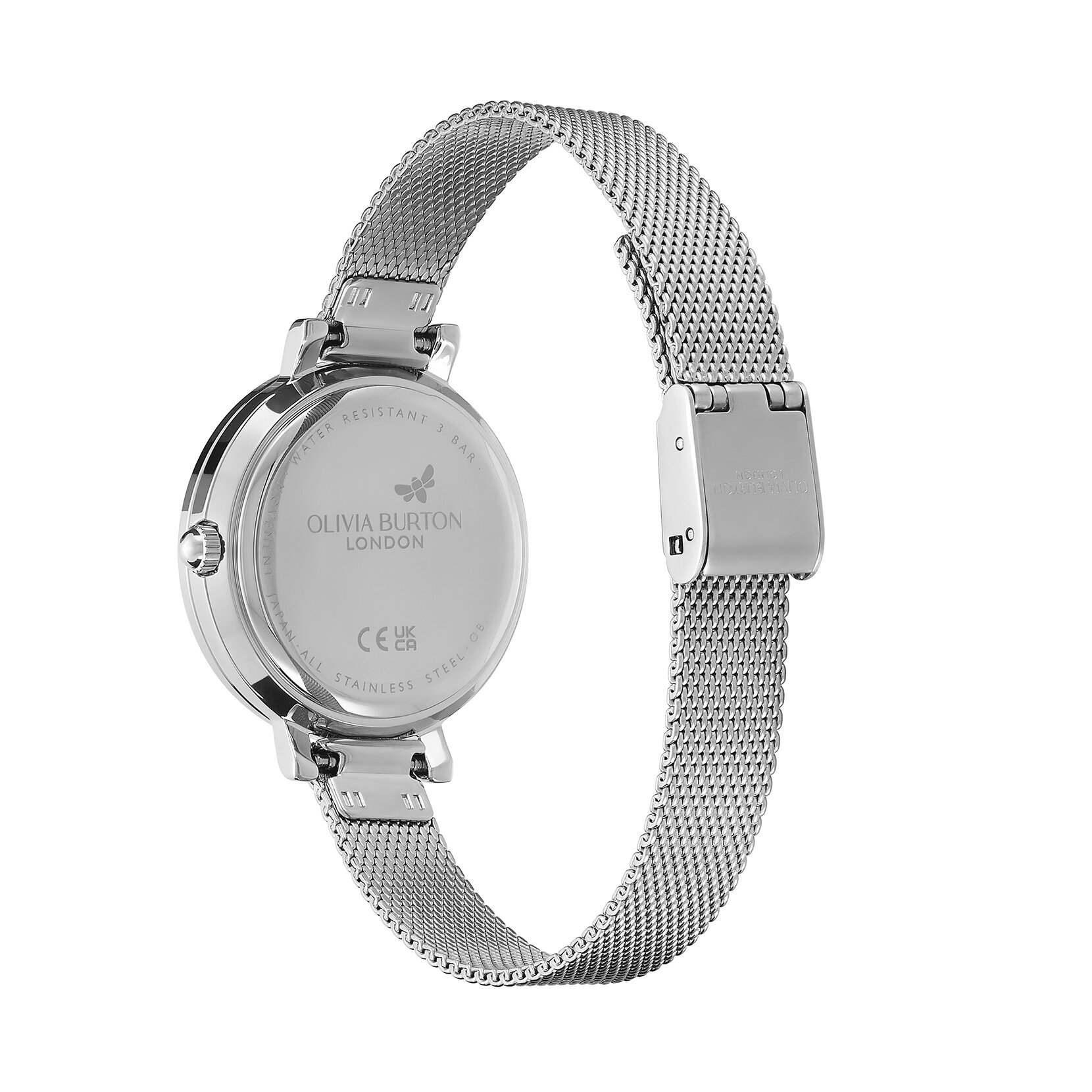 30mm Vintage Bead Silver Mesh Watch