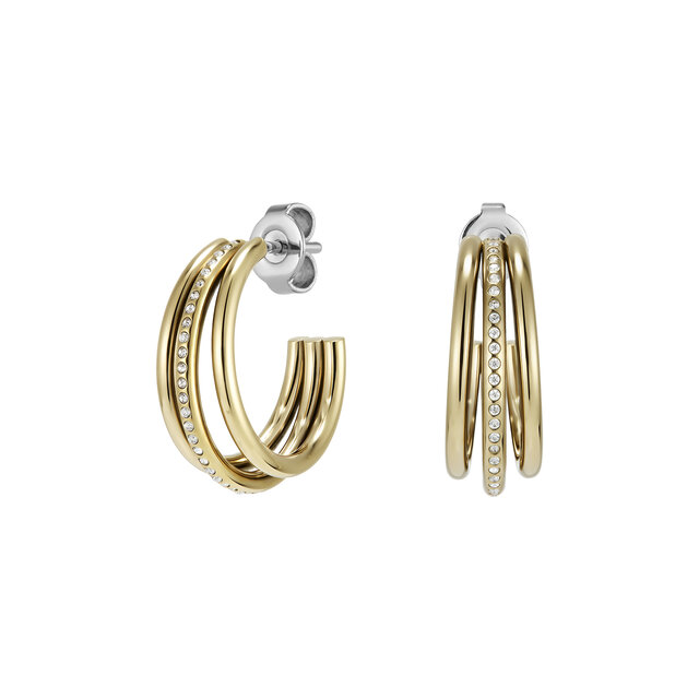 Créoles Ever Stacked Claw Or plaqué