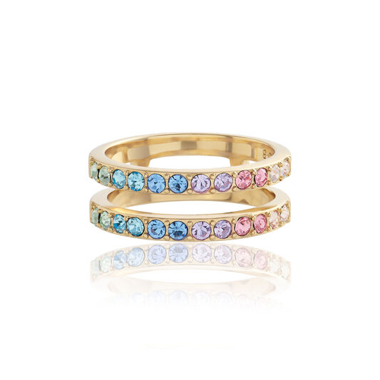 Bague Rainbow Double Band or (L)