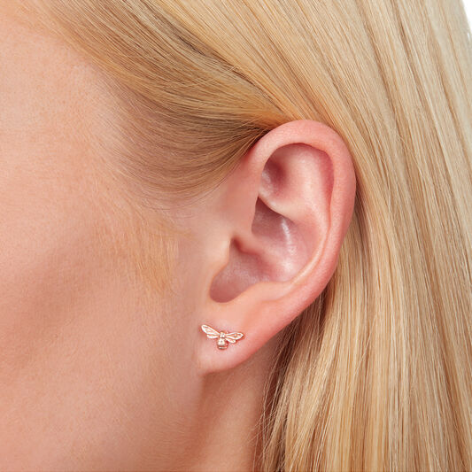 You Have My Heart Studs Pink & Rose Gold