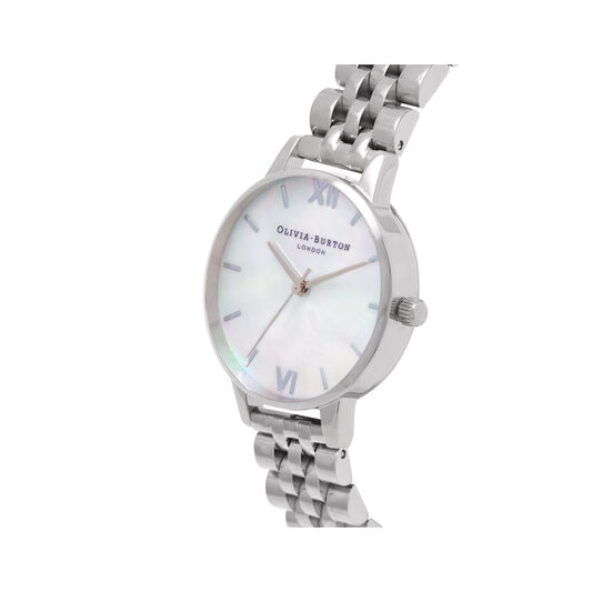 Mother of Pearl Silver Bracelet Watch