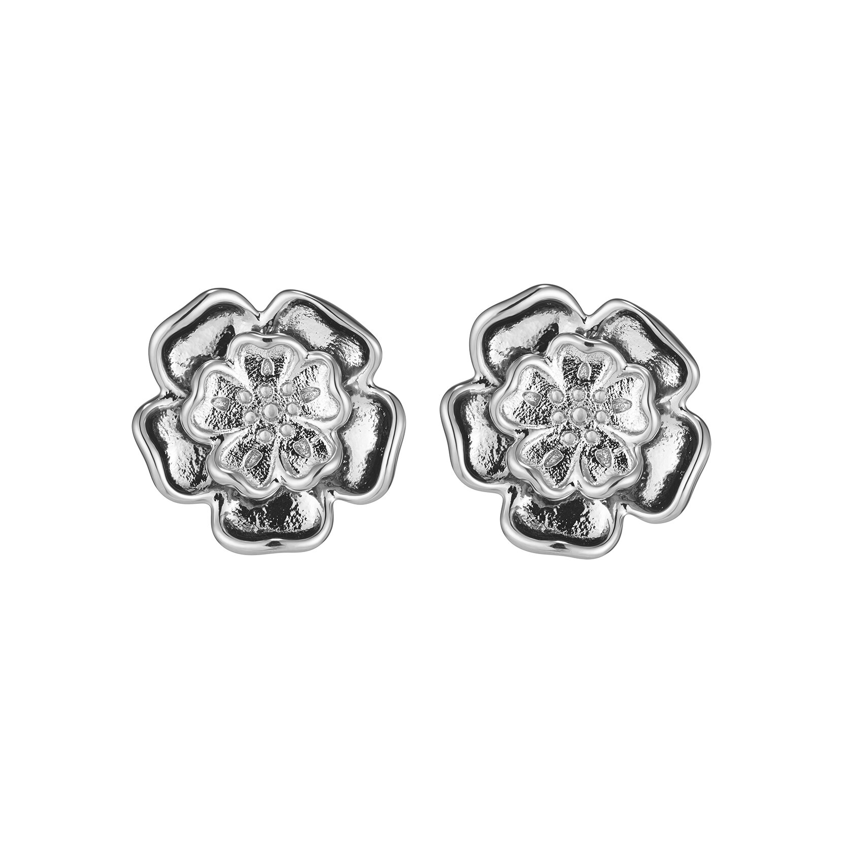 Clous d’oreille Tudor Rose Argent