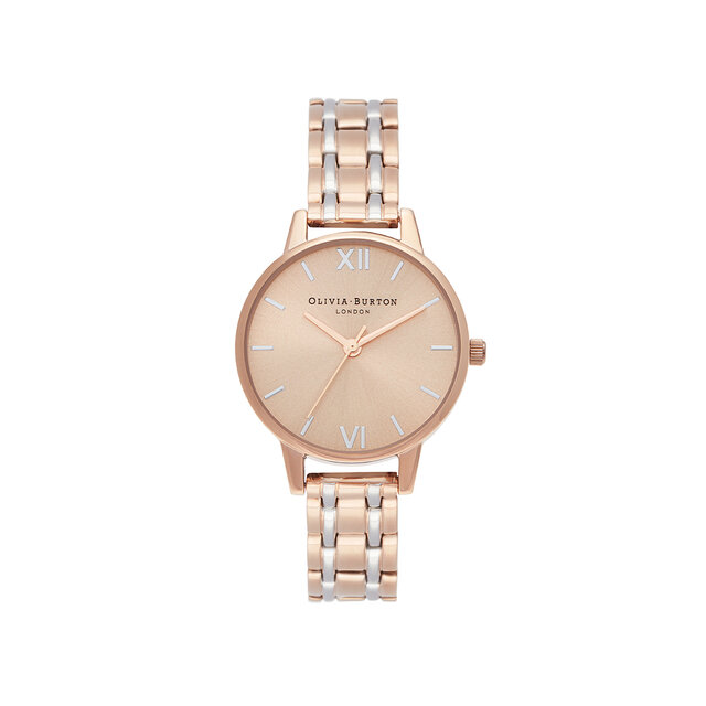 30mm Silver & Rose Gold Bracelet Watch