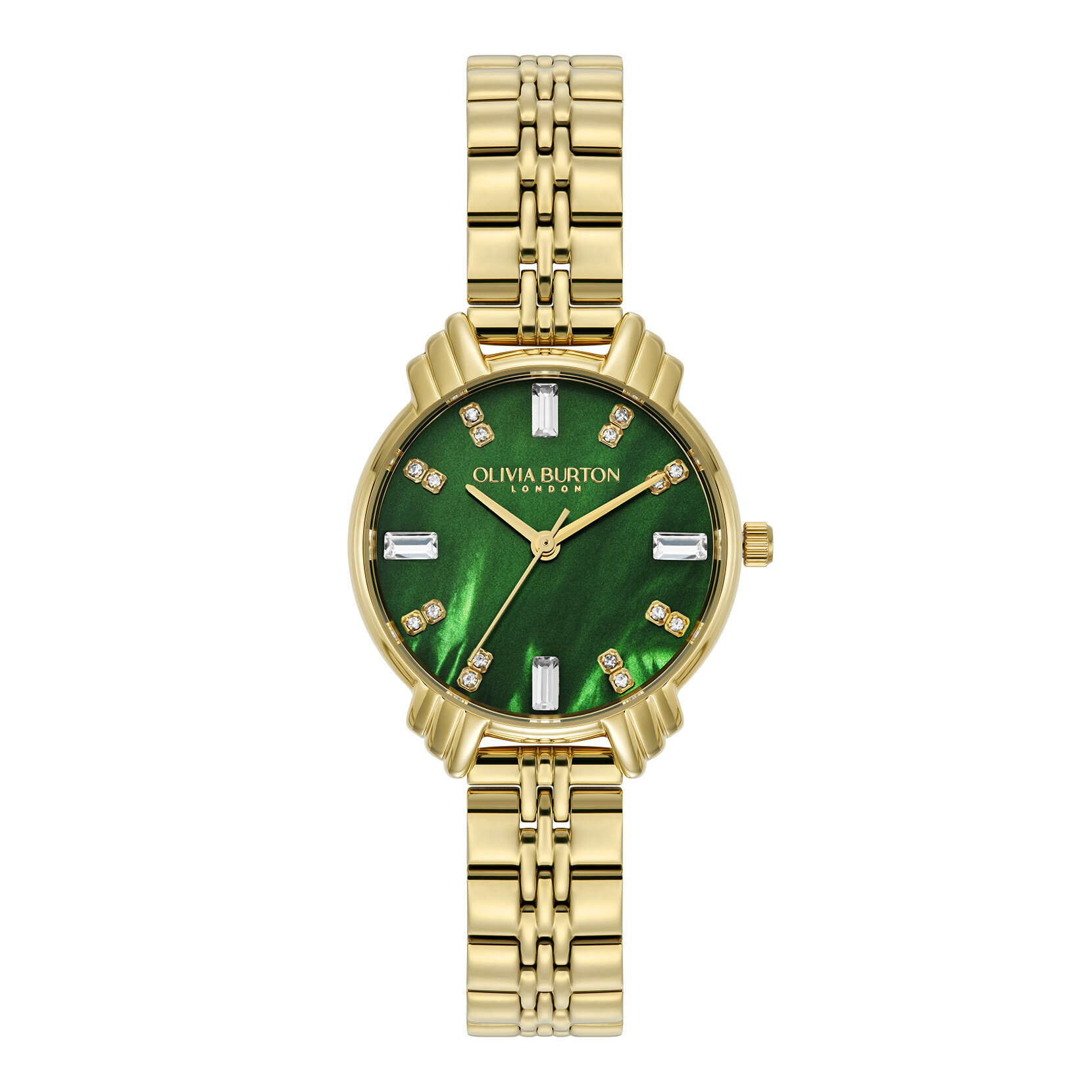 30mm Emerald & Gold Bracelet Watch