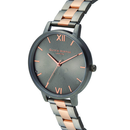 Shoreditch Water Drop, Gunmetal & Rose Gold Bracelet