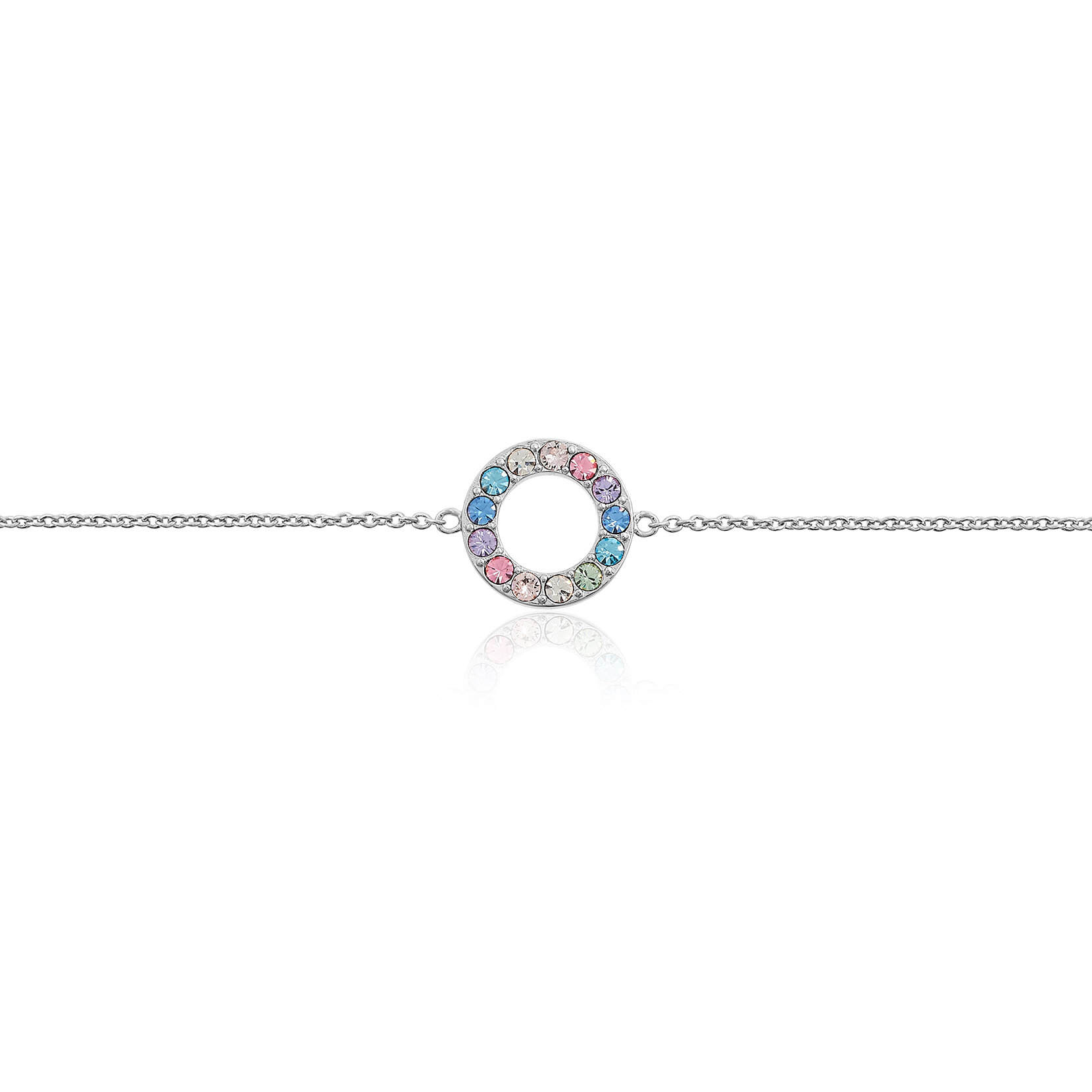 Silver Rainbow Halo Bracelet