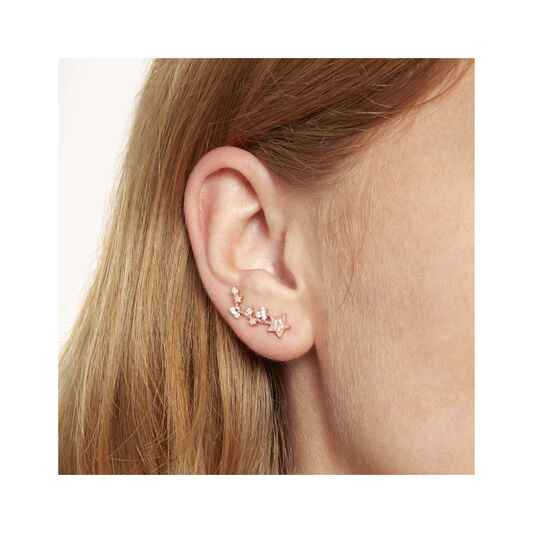 Celestial Crawler & Stud Rose Gold Earring